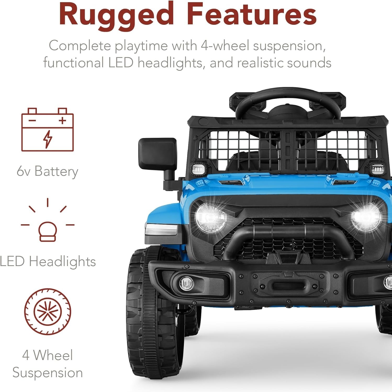 Carro Electrico Para Niños De 3 A 5 Años Montar Manejar Y Jugar Con Luces NUEVO