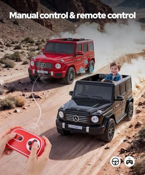 2 Seater 24v Ride on Toys for Big Kids,Mercedes Benz G-Class G500 Black