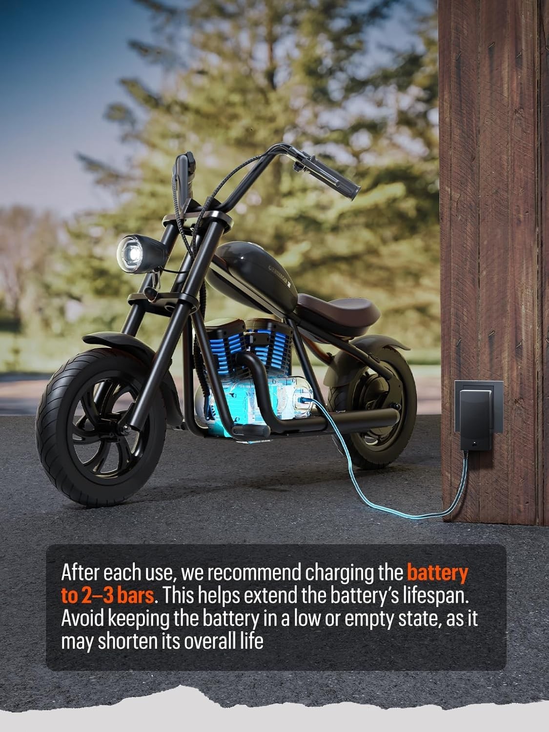 HYPER GOGO Cruiser 12 Plus Electric Motorbike Motorcycle for Kids 6 Years & up