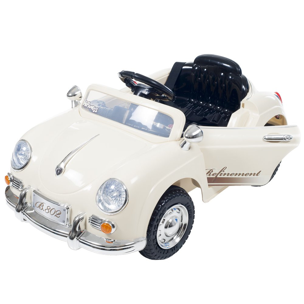 6 Volt Vintage Classic Convertible Ride On Toy for Kids Remote Control & Sound