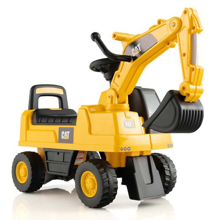 Kids Excavator Ride-On Digger Car Toy Gift Toddlers With Hidden Storage Space