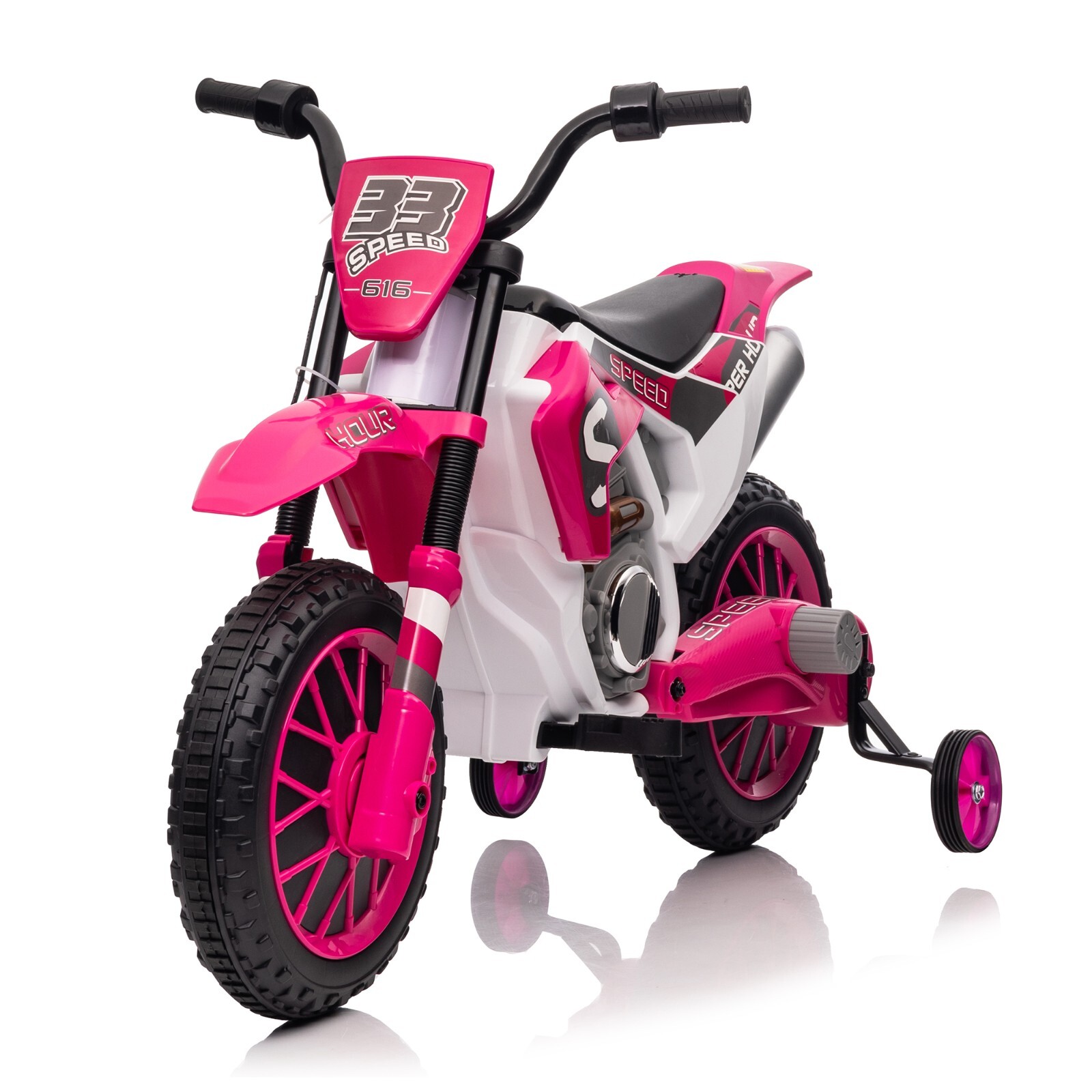 12V TOBBI Electric Motorcycle for Kids Battery Powered Ride On Toys with 2 Speed