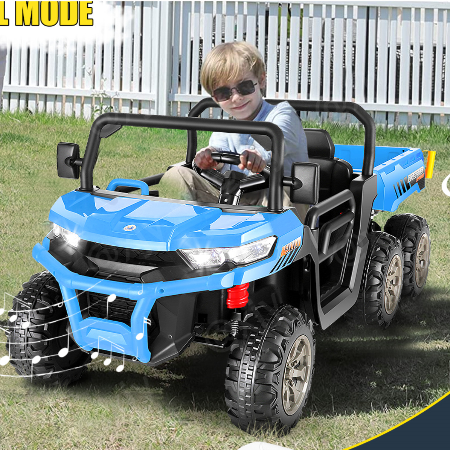 24V 4WD Kids Ride on Dump Truck with Remote Control, 2 Seater Electric Car Toy*