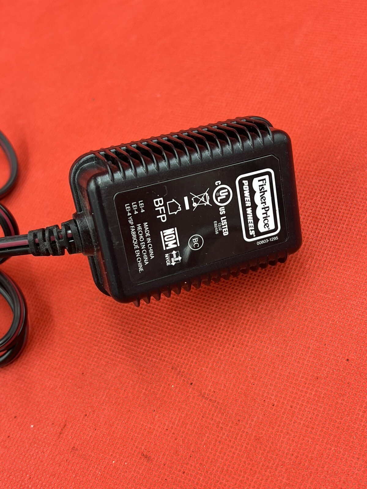 Fisher Price Power Wheels 00803-1295 12v Battery Charger Original OEM