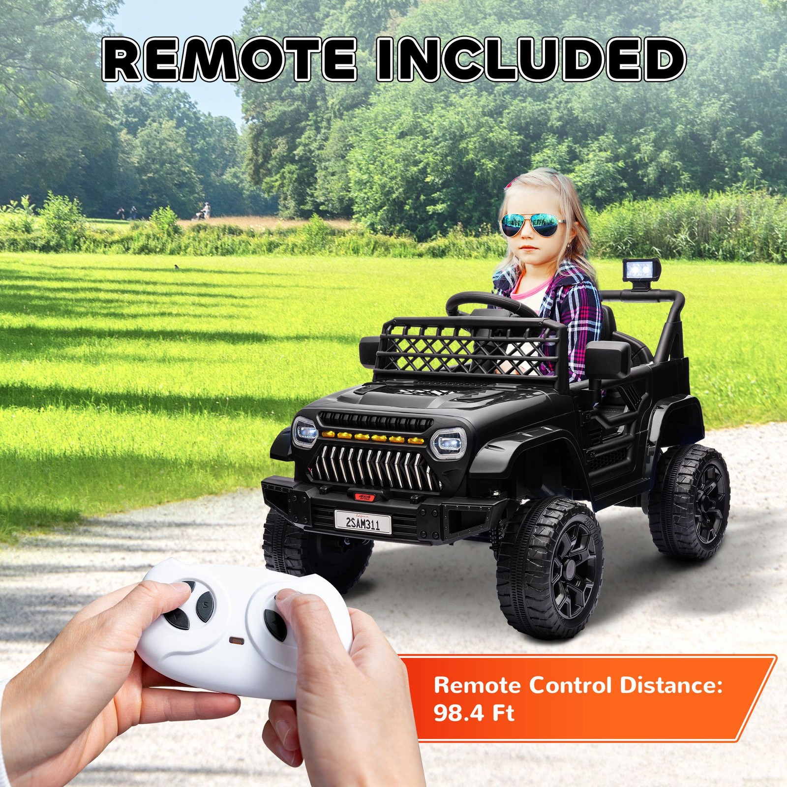 12V Ride On Vehicle for Children with Speed Control Black