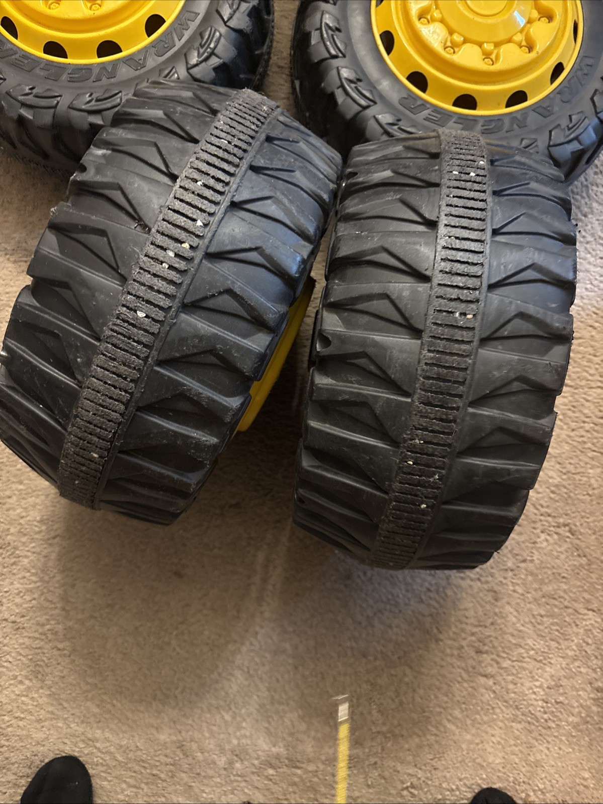Toy Kids Ride On Car Wrangler GoodYear Jeep Excavator 4×4 Wheels & Hubcaps