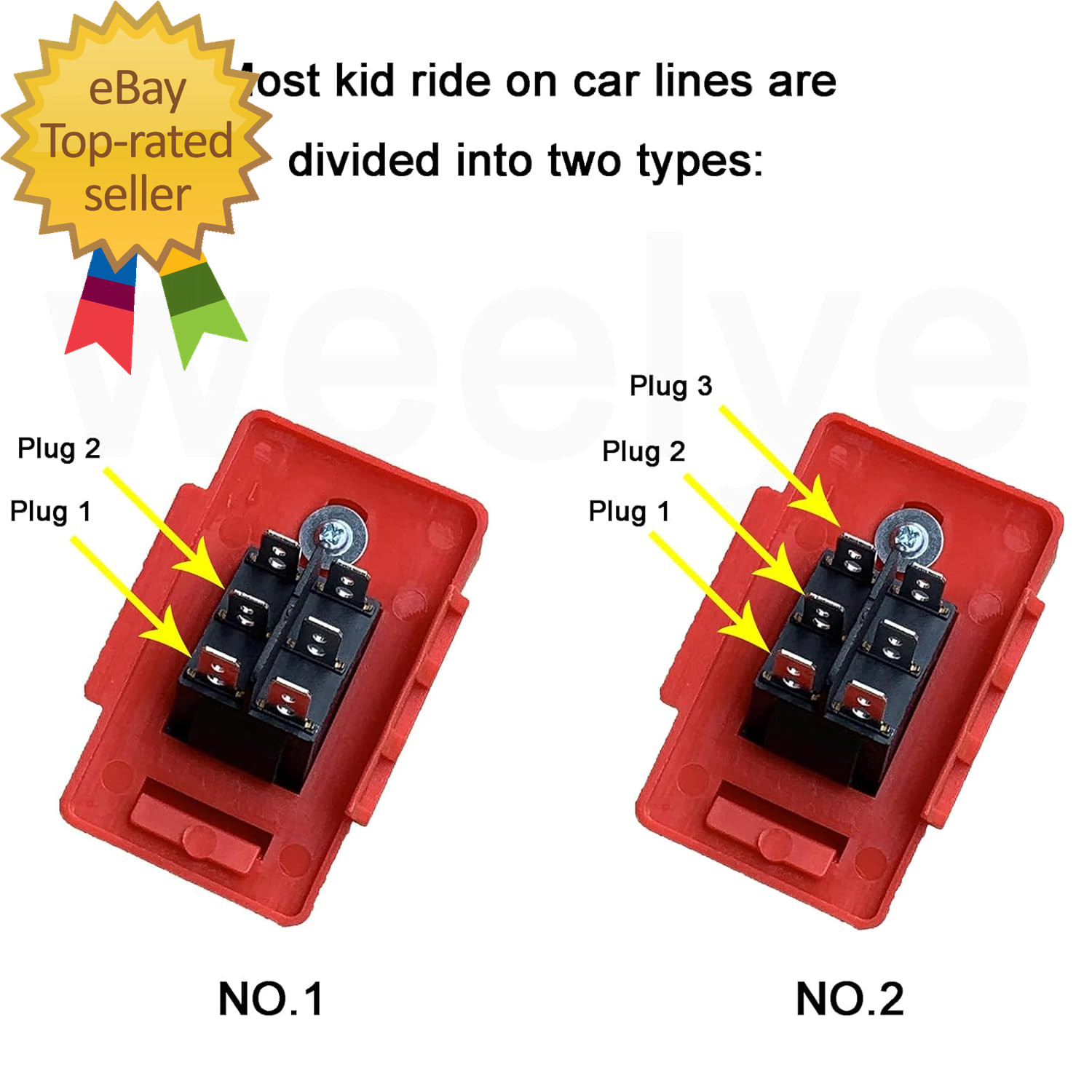 6/12/24 Volt Accelerator Foot Pedal Reset Control Switch for Kids Ride on Cars