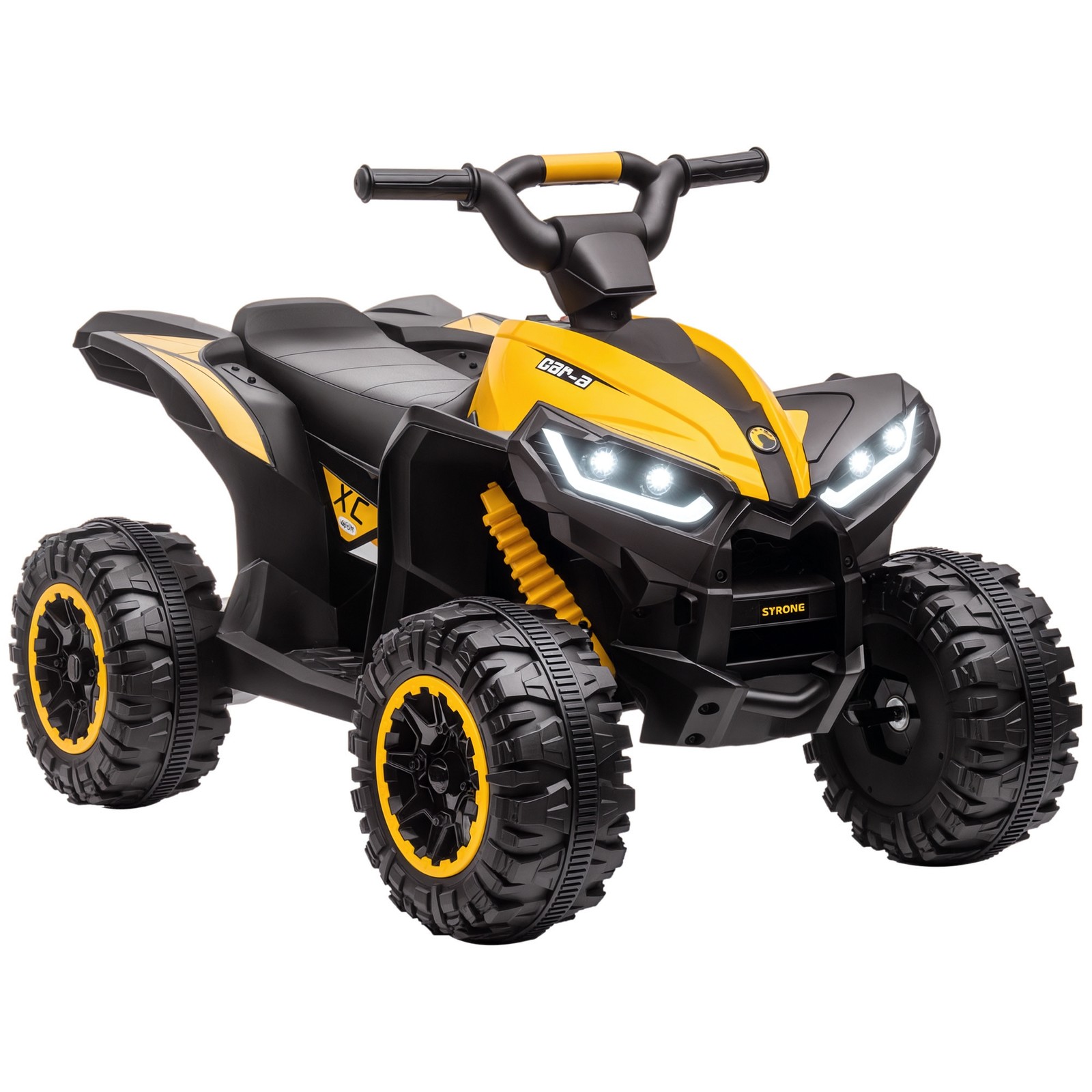4 Wheeler for Kids, Electric ATV, with Music for 3-5 Years Old Yellow