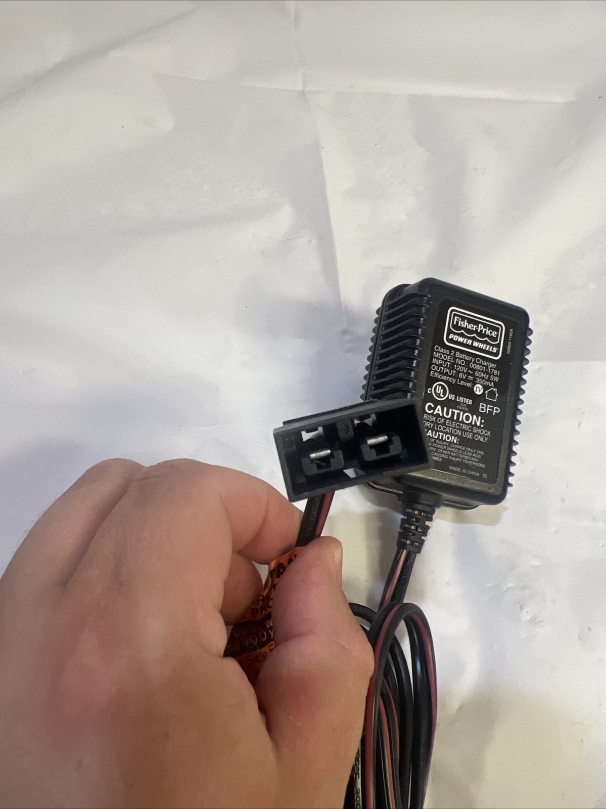 Fisher-Price Power Wheels 00801-1781 OEM Original Class 2 Battery Charger
