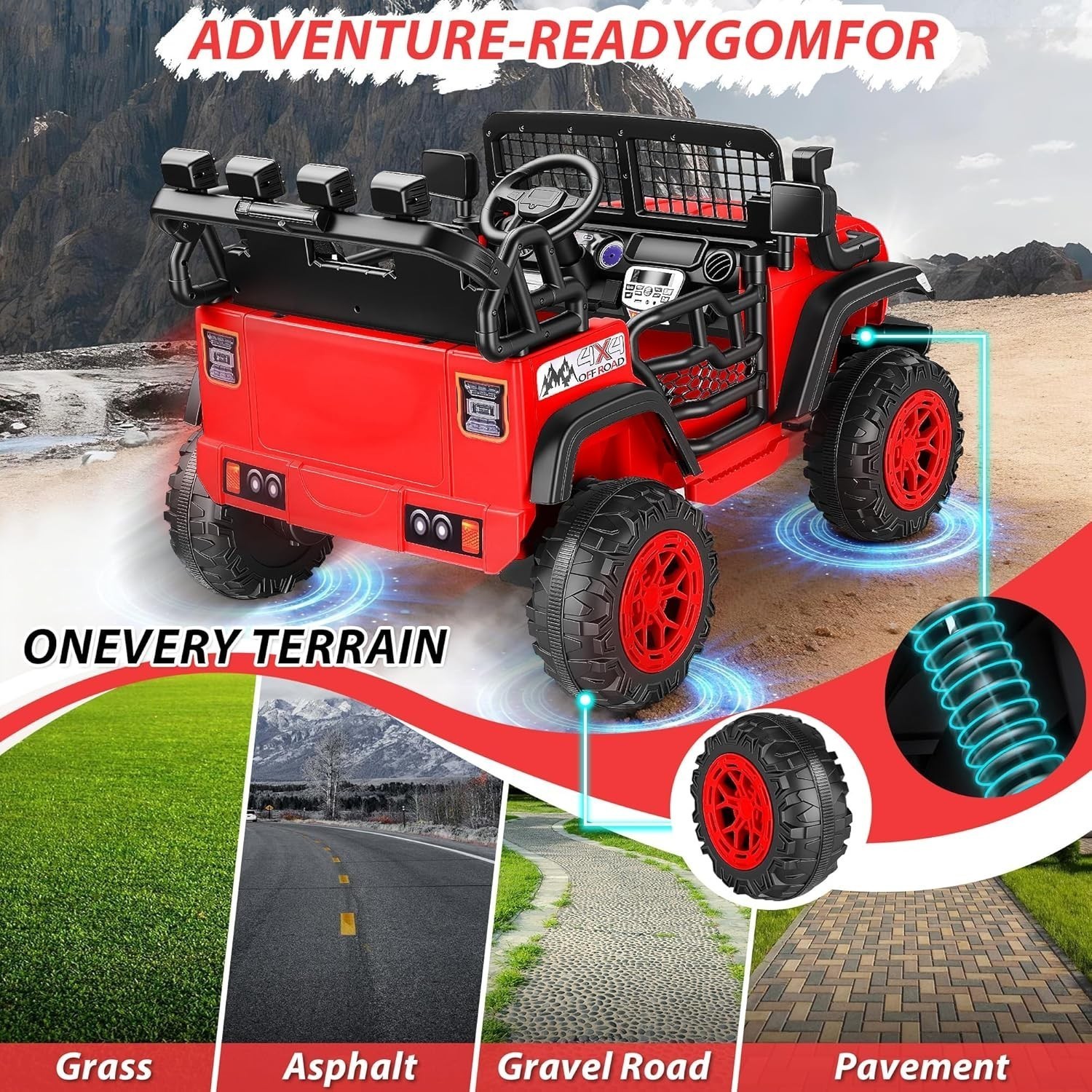 2 Seater Kids Electric Car 24V Ride on Toy Battery Power w/Remote Control Gifts