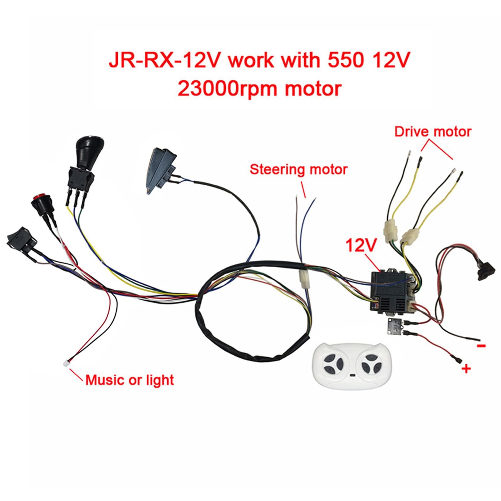 12 Volt Car Power Wheel DIY Modified Harness High Power -Made Wires and Switc…
