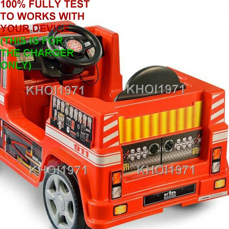 WALL charger AC adapter 0608 0609 0610 Kid Motorz FIRE Truck ENGINE ride on 6V