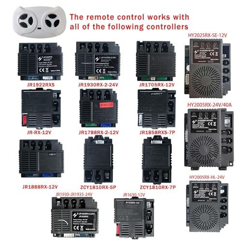 JR1602FCC 2.4Ghz Bluetooth Remote Control for Power Wheels,Remote Transmitter