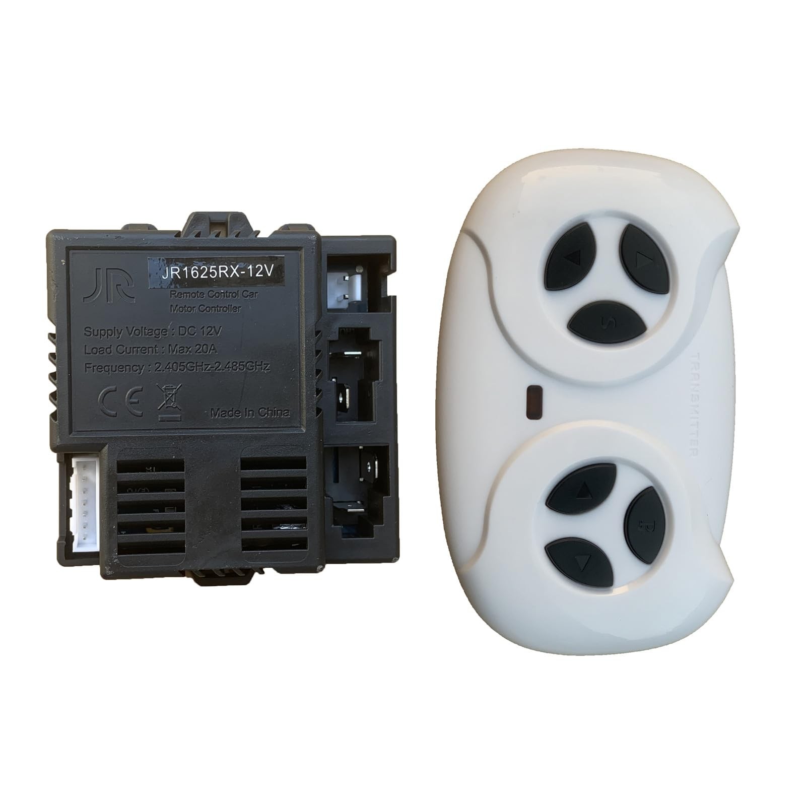 JR1625RX-12V 2.4G Remote Control and Receiver, for Kids Ride On Toys, 12V Con…