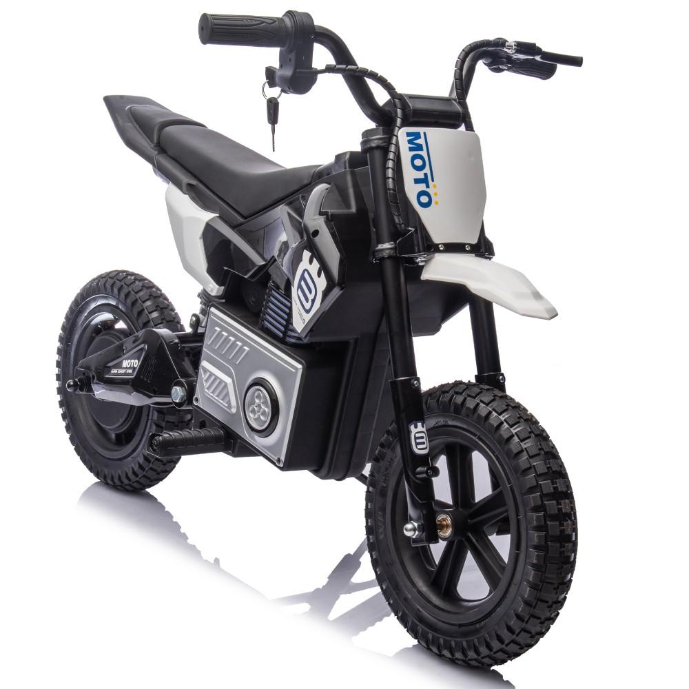 24V Kids Electric Motorcycle Toy, 200W Motor, LED Lights, Bluetooth MP3, 9.3MPH