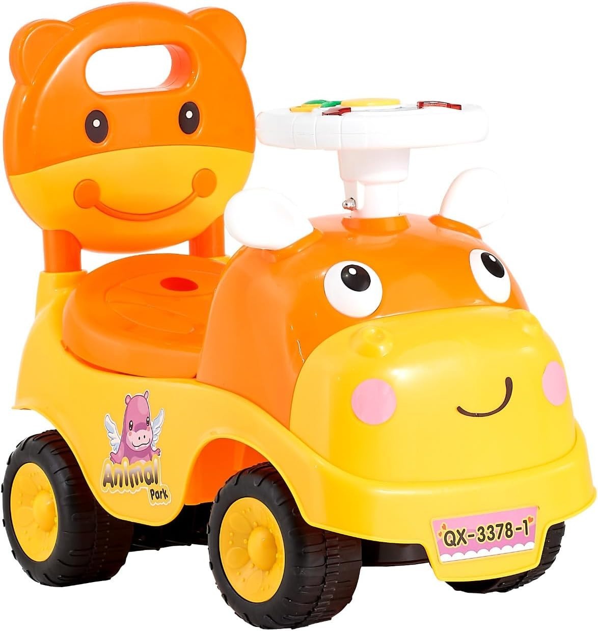 Lightweight Toddler Ride On Toy: Fun Push Car with Music for 19-36 Kids