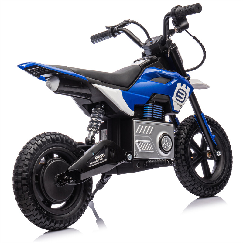 24V Kid Ride On Electric Toy Motocross Motorcycle 200W 3.1-9.32MPH for Aged 5-15