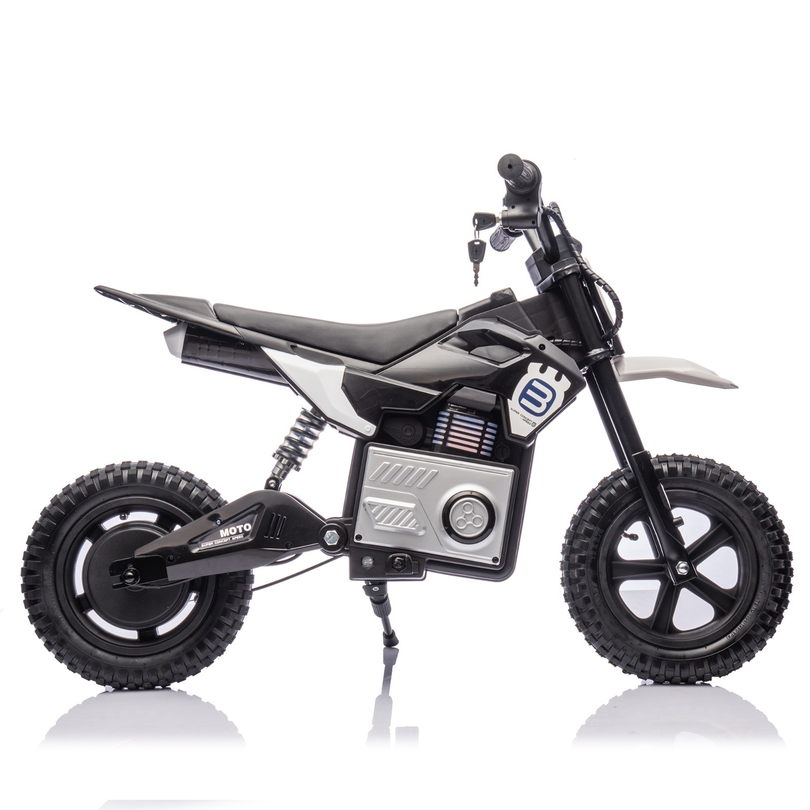24V Kids Ride On Electric Dirt Bike Motocross 200W Motor Bluetooth LED Age 5-12