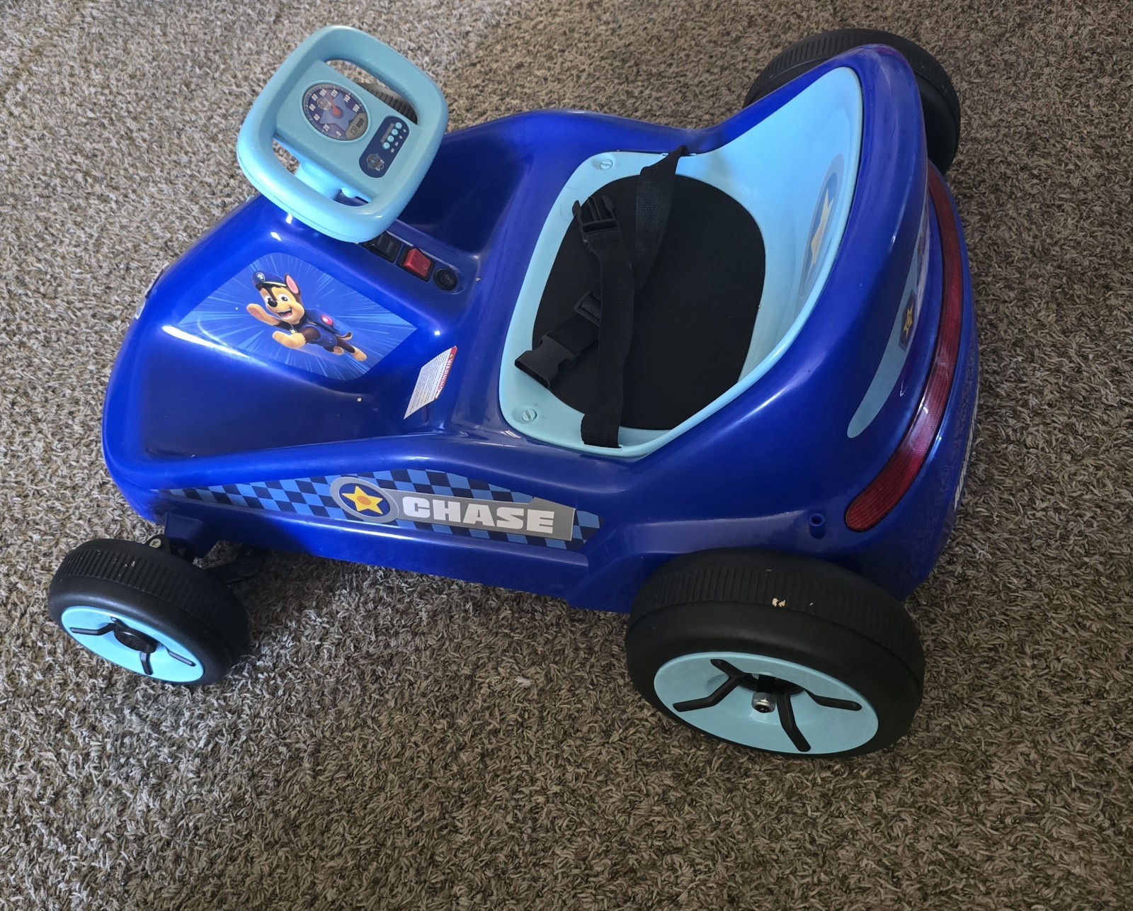 Paw Patrol Chase 6V Electric Go Kart for Kids, Electric Ride-On Toy with Ligh…