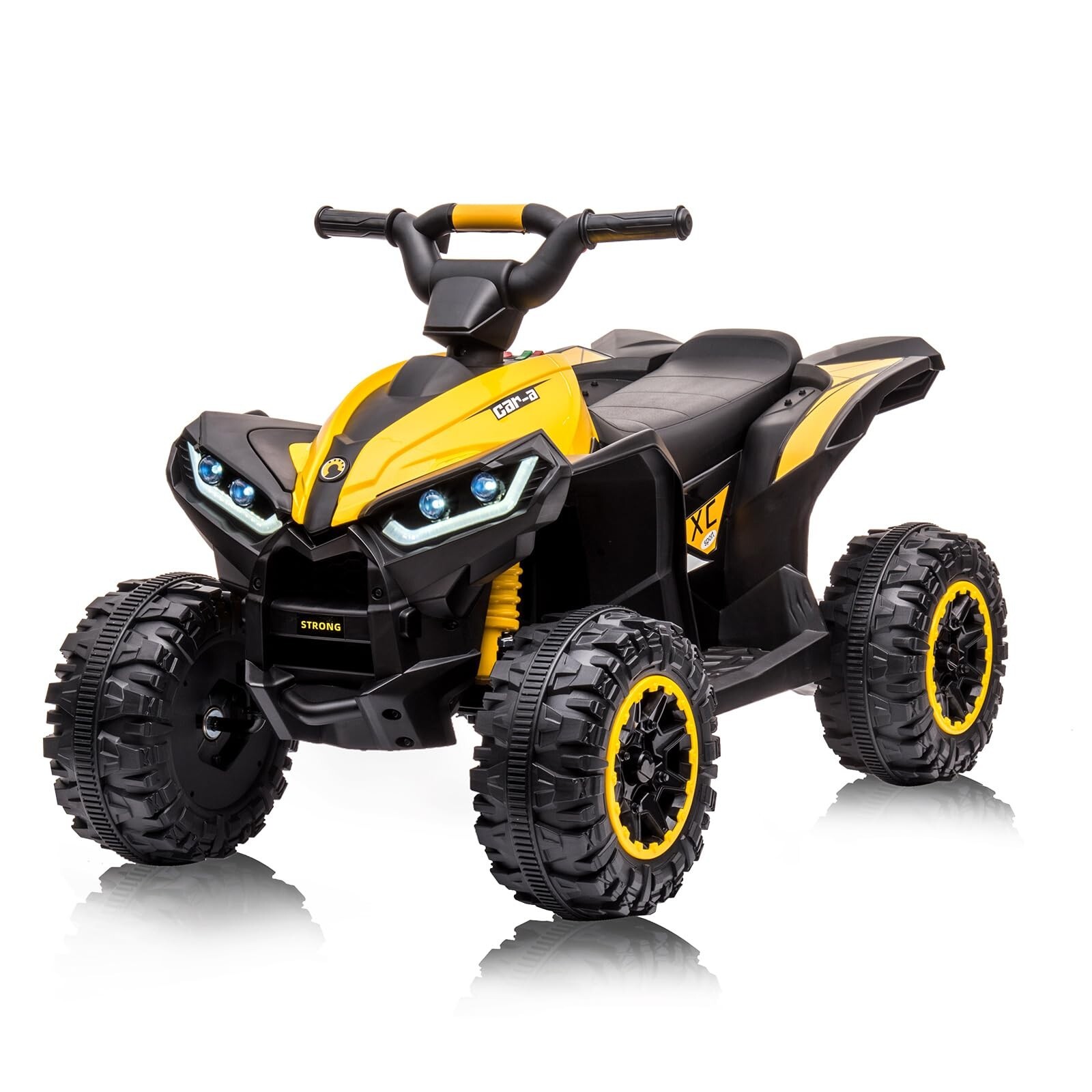 12V Kids Ride on ATV Car, 4 Wheels Battery Powered Quad Toy Vehicle with Music
