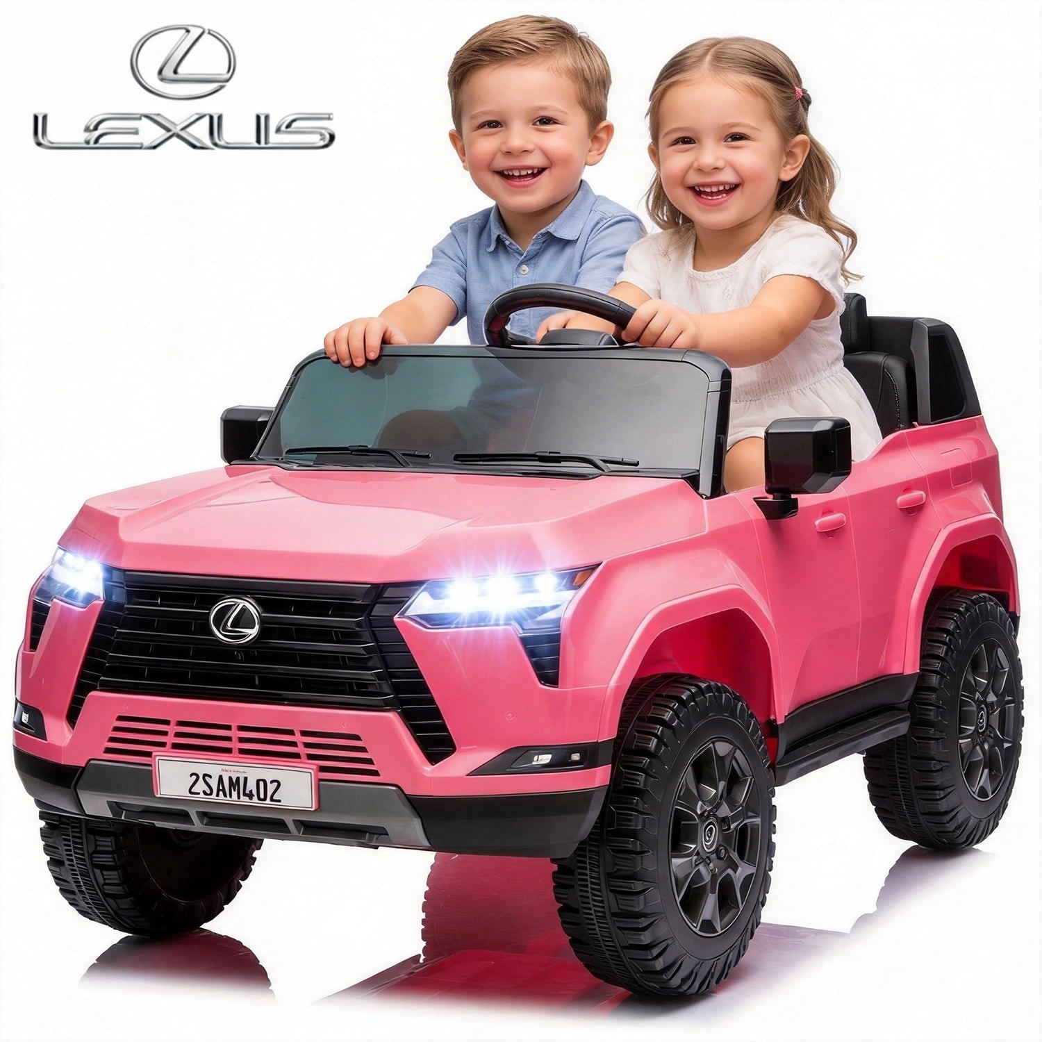Lexus GX550 24V Kids Ride On Car 2-Seater Electric Truck Toy 3.73MPH with Remote