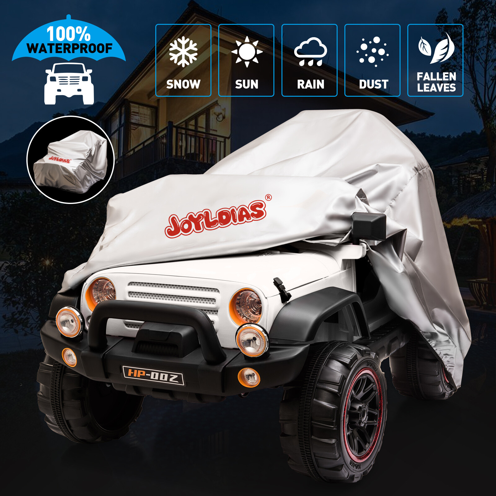12V Battery 3 Speeds Kids White Ride On Car Truck w/ RC+MP3+LED Light+USB+Cover
