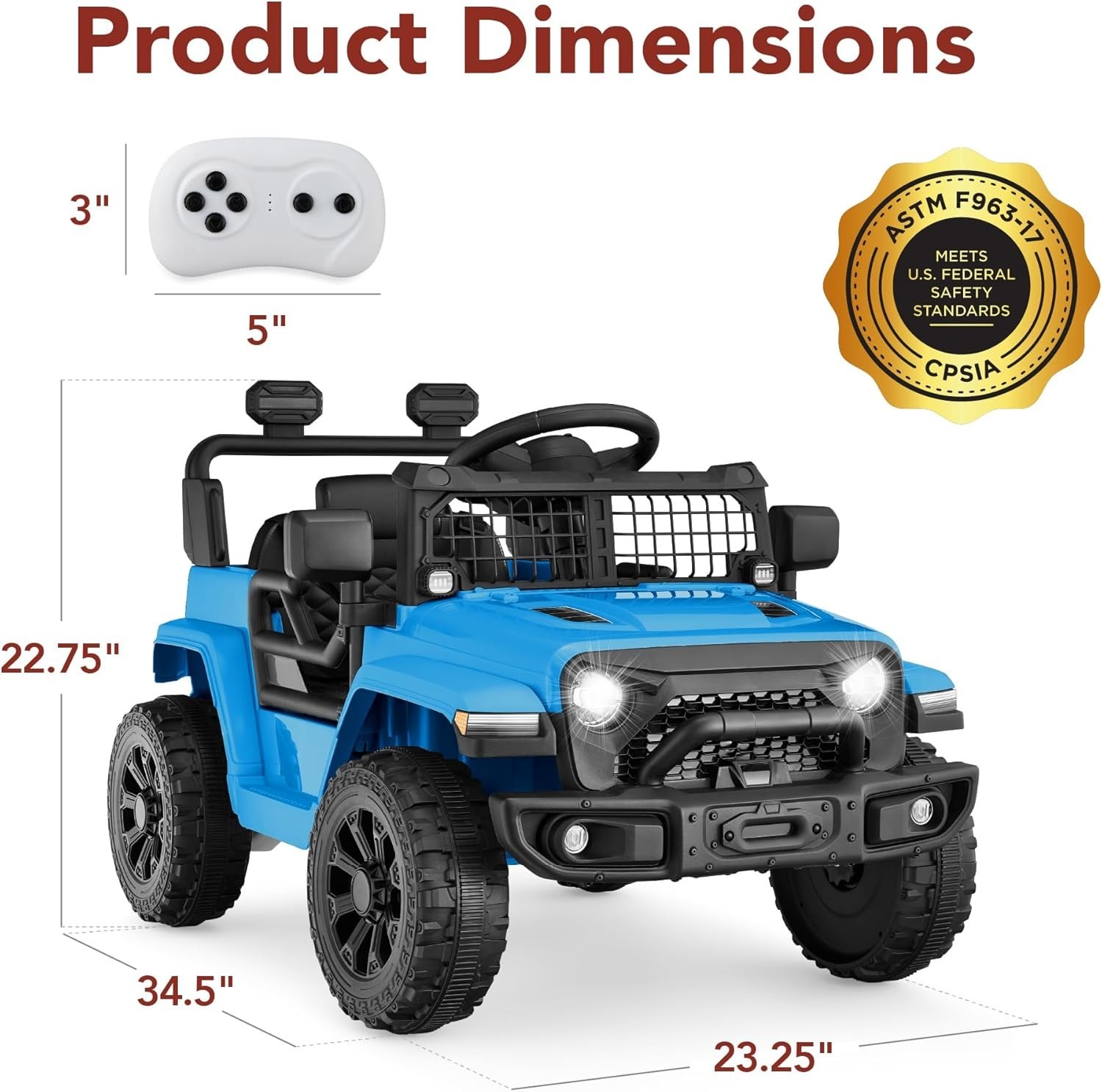 Carro Electrico Para Niños De 3 A 5 Años Montar Manejar Y Jugar Con Luces NUEVO