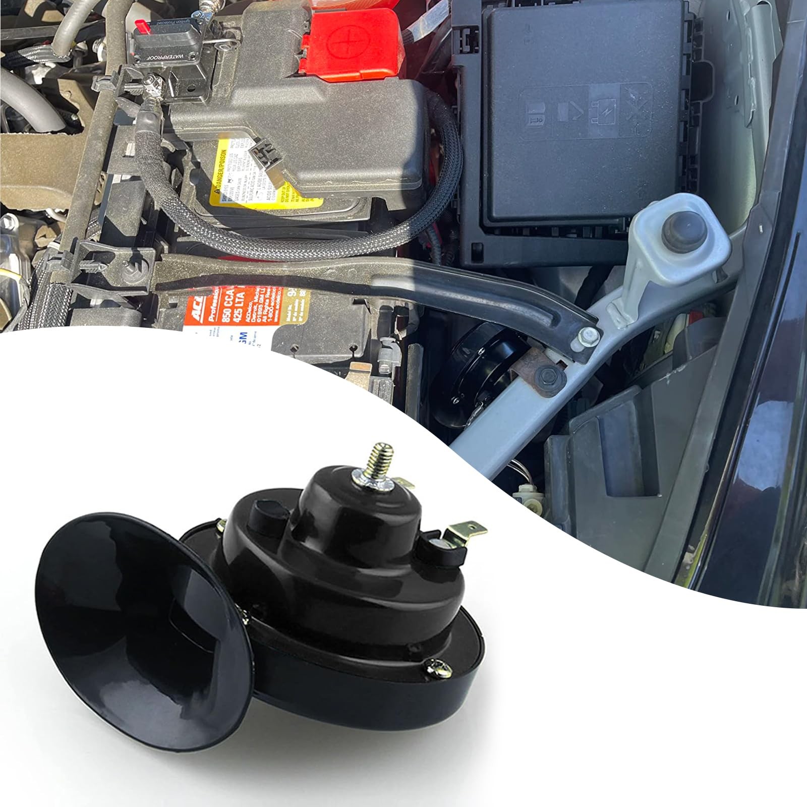 2 PCS 300DB Super Loud Train Horn Car Waterproof Air Electric Snail 12V Black