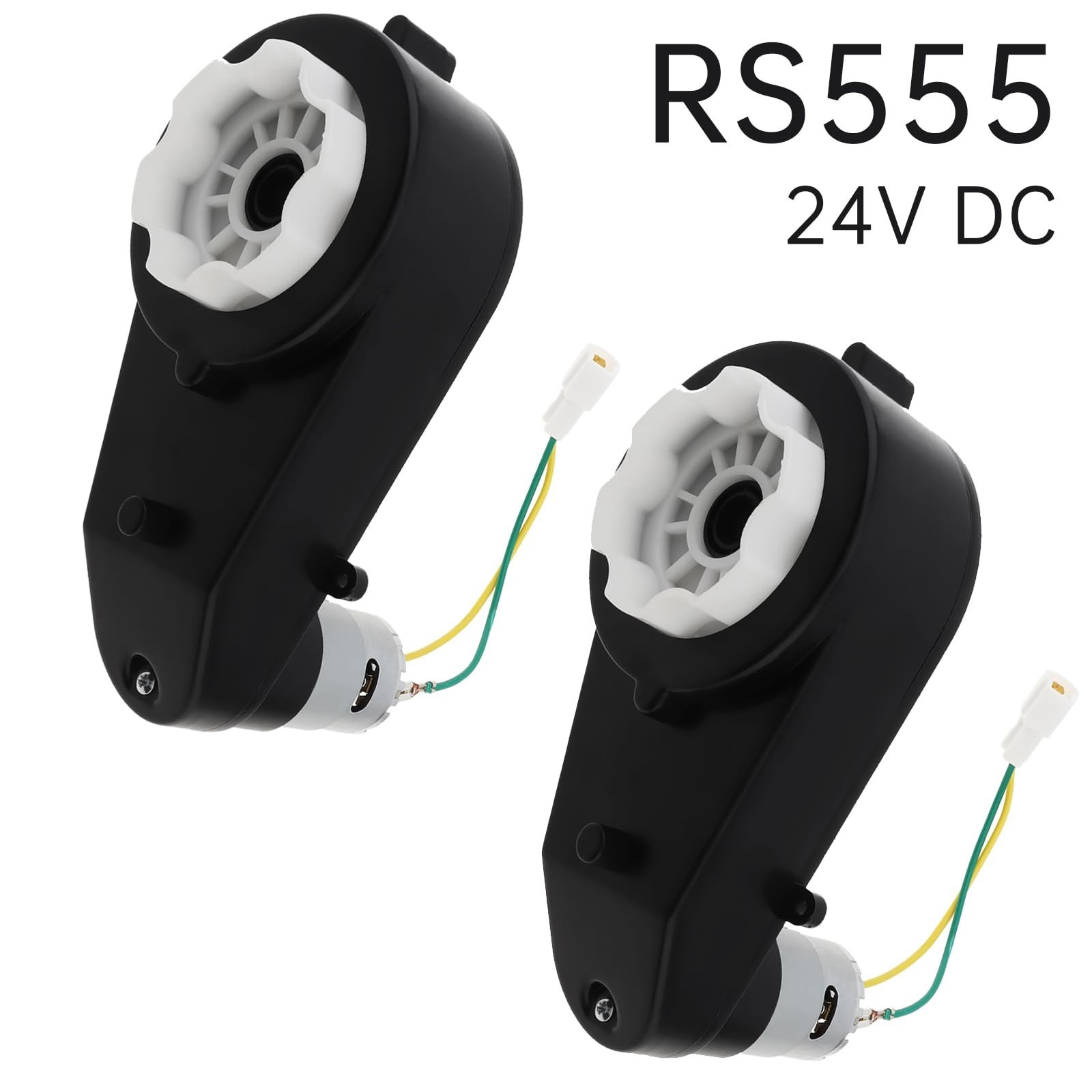 2Pcs 24V DC Motor 18000RPM High Torque Gearbox for Ride On Cars & RC Vehicles