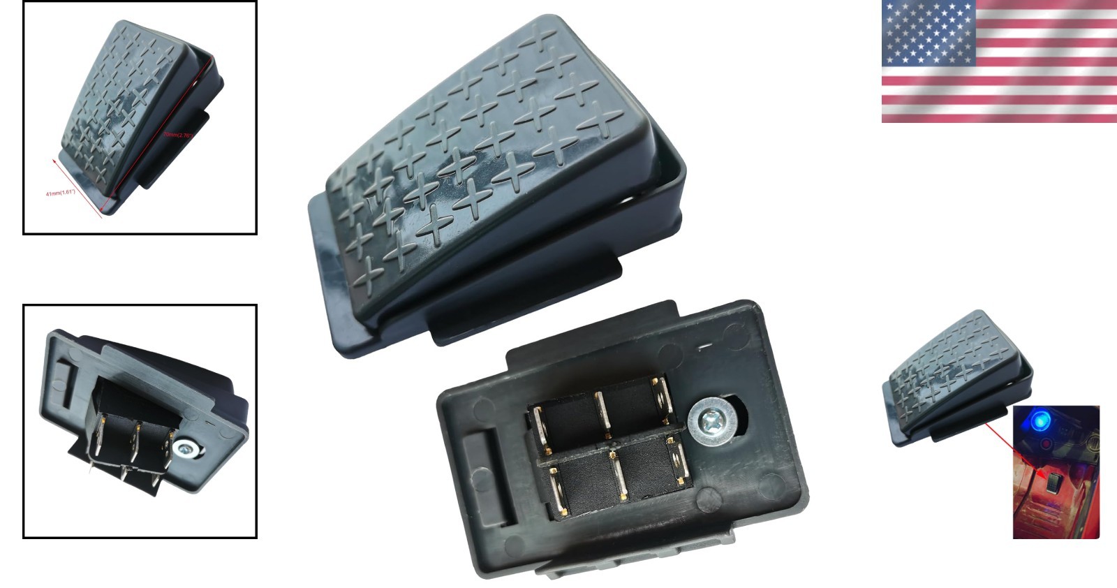 Manual Foot Pedal Switch for Power Wheels – 24V Accelerator Switch Replacement