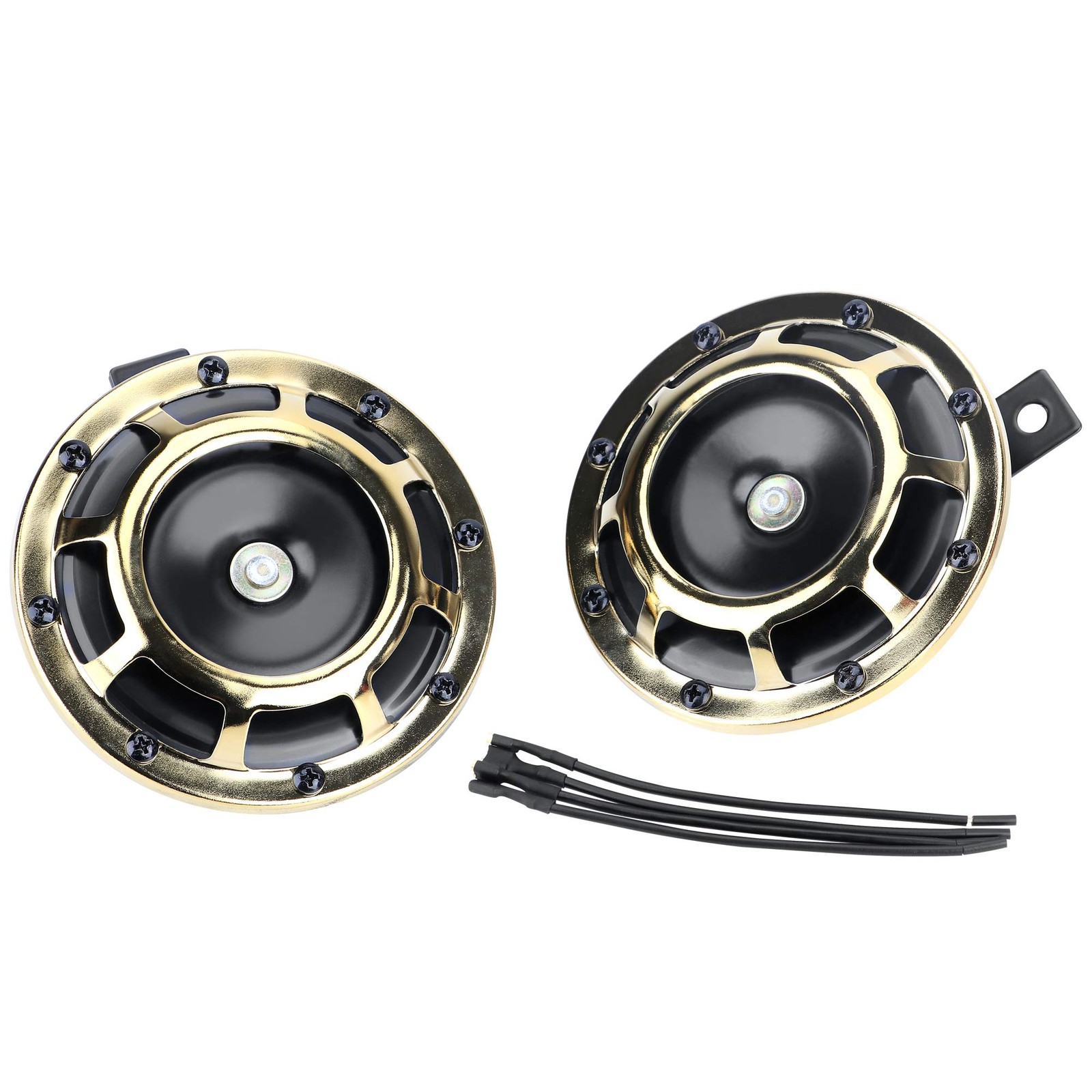 Car Horn 12V Loud Super tone,Waterproof Electric Horn Metal Twin Horn Kit wit…