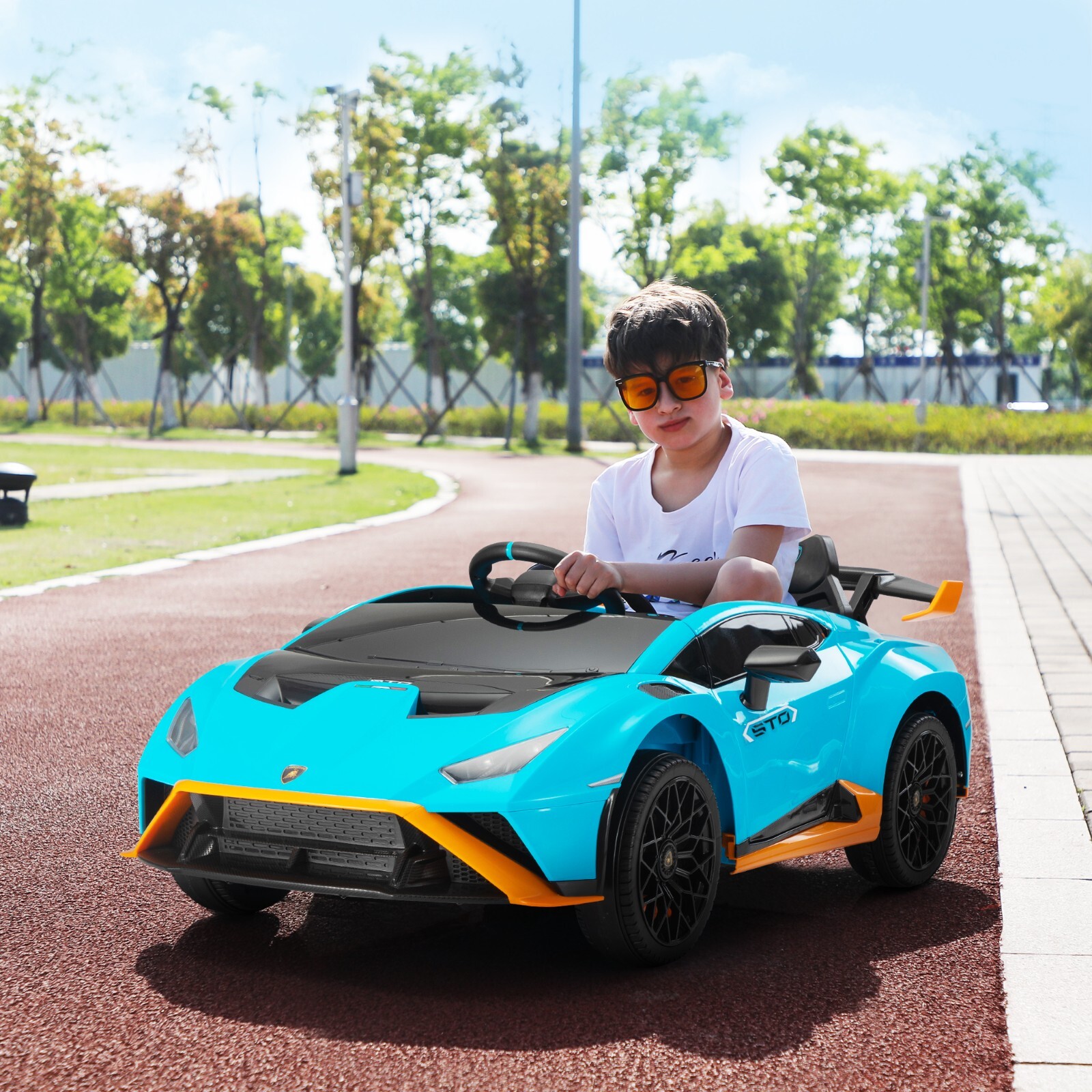 12V Kids Ride On Car Licensed Lamborghini Battery Powered Toys w/Remote Control