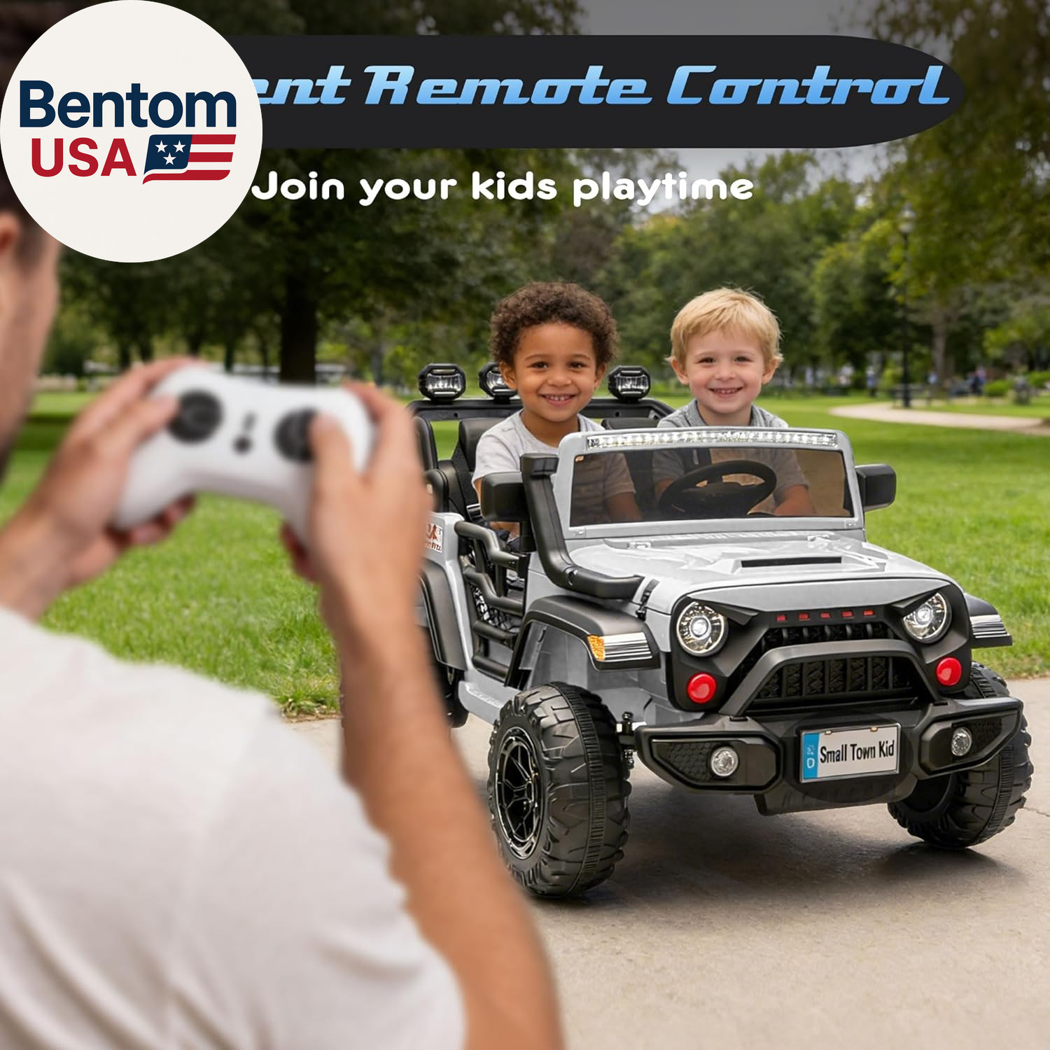 24V Ride on Toys for Big Kids, 2 Seater Ride on Cars with Remote Control, 400W M