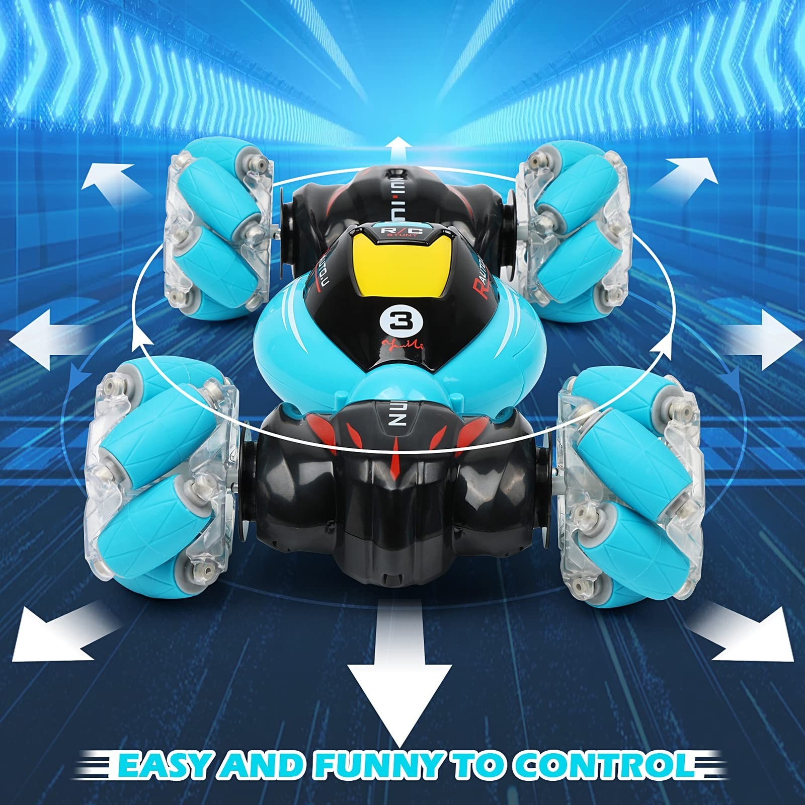 DDAI RC Cars Gesture Sensing Stunt Car – Best Gifts for Boys 6-12 Year Old 36…