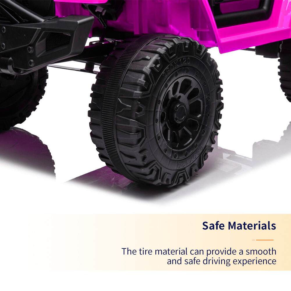 12V Kids Electric Car Ride on Toy Pink Jeep-style Battery Powered w/Remote MP3