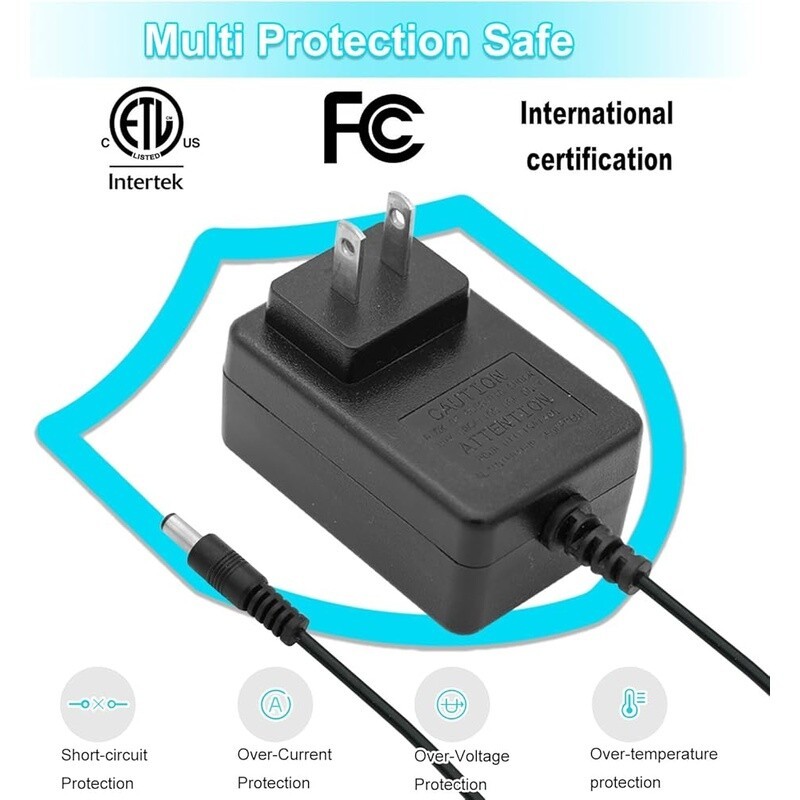 12V Battery Charger Kids Ride On Cars Power Supply ETL Listed Charging Cable New