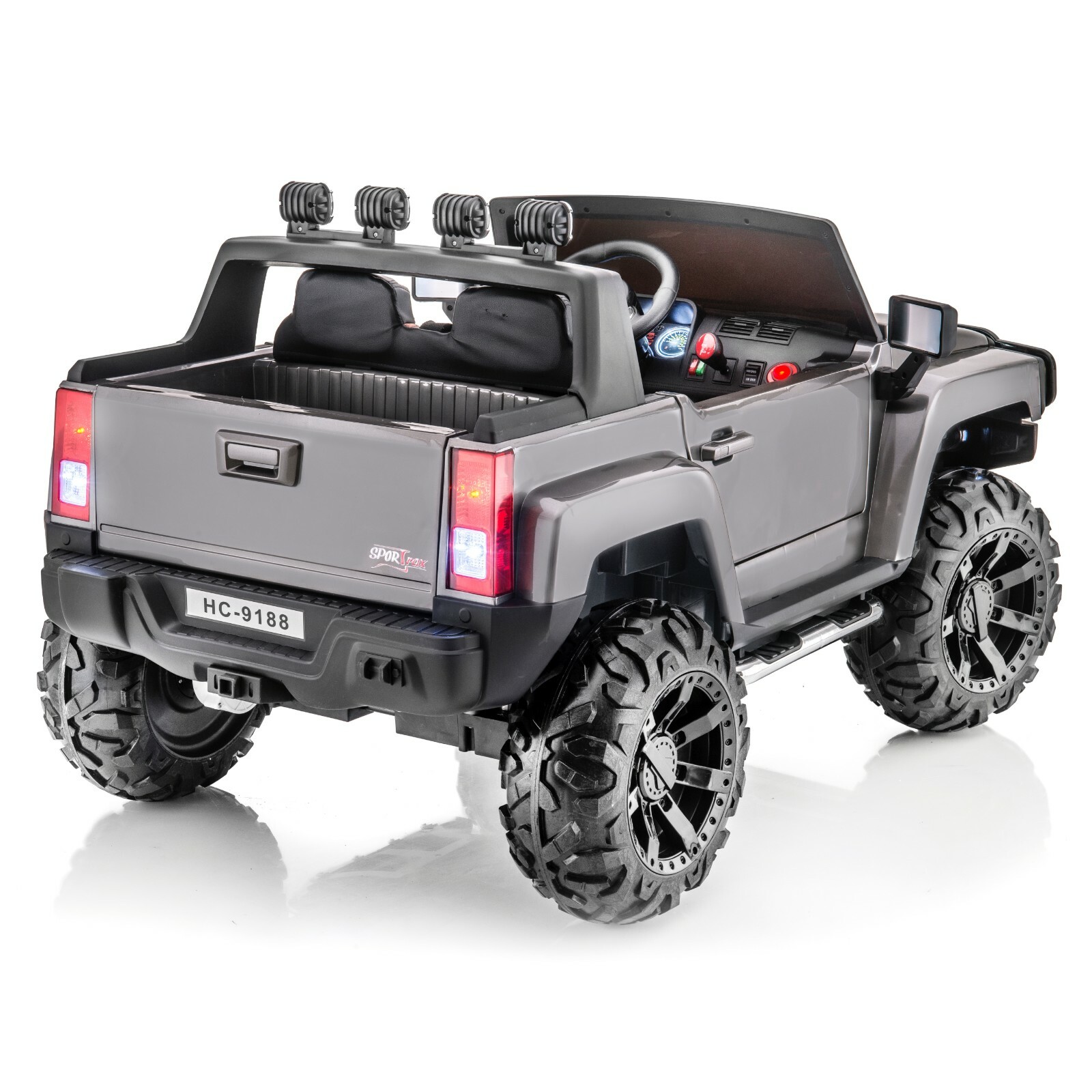 SUPERtrax® Warrior 12v 4×4 Kid’s Ride On Vehicle – Gloss Gray
