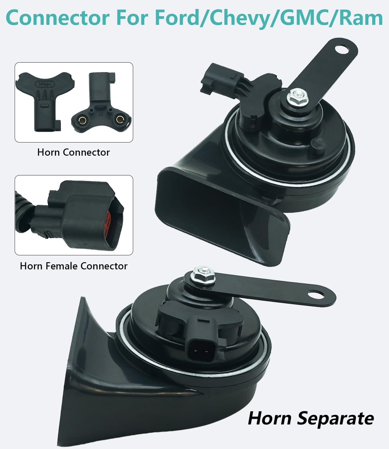 Car Horn Kit for Ford Chevrolet Ram GMC Tesla,12V Loud Waterproof Auto Horn, …
