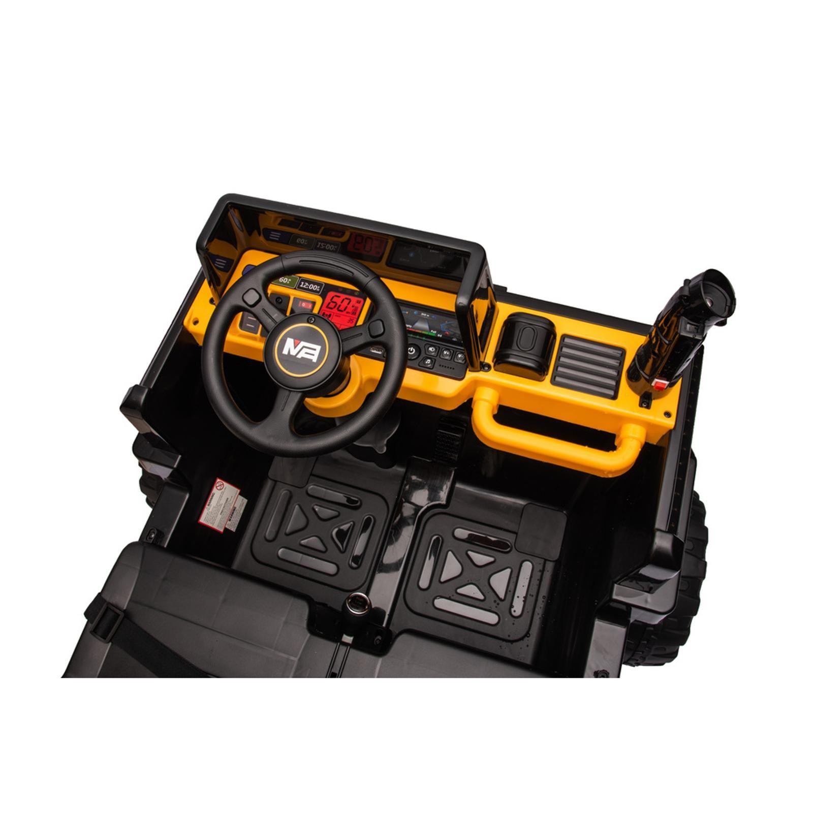 24V Kids Electric Car Yellow Two Seat Battery Ride on Vehicle with Remote