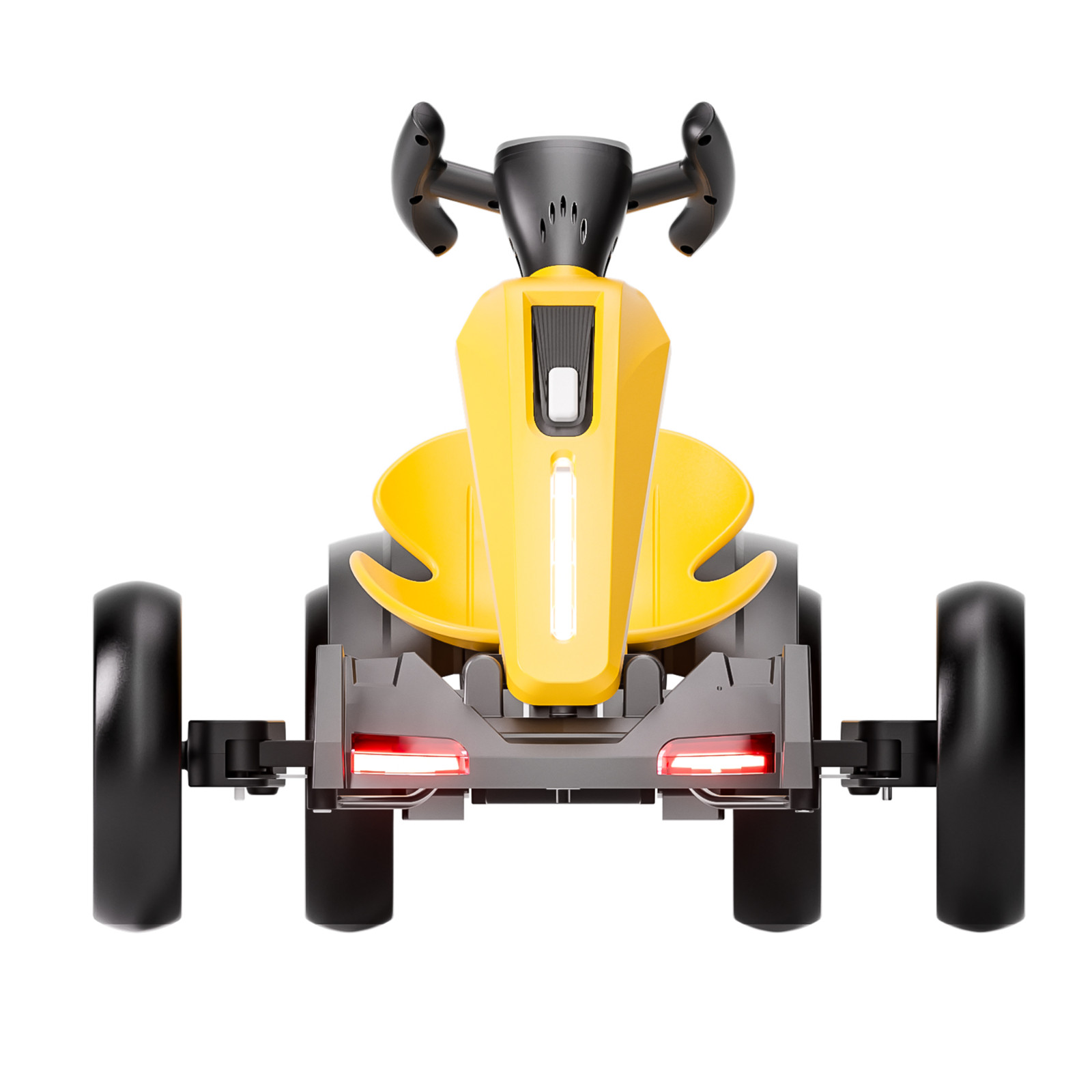 12V Electric Go Kart for Kids with Adjustable Seat Kids Pedal Go Kart, Yellow