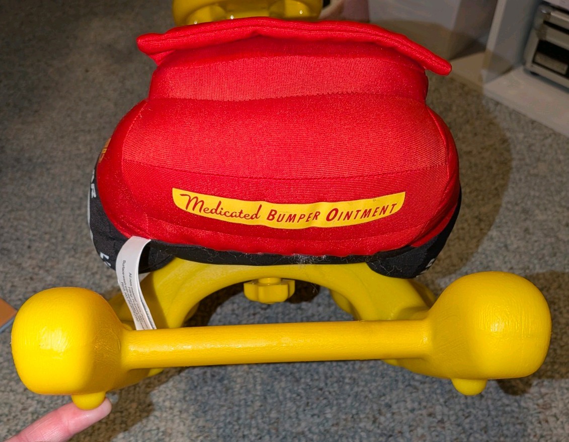 Y2K Disney Pixar Lightning McQueen Plush Ride On Rocker Toy Works Great!