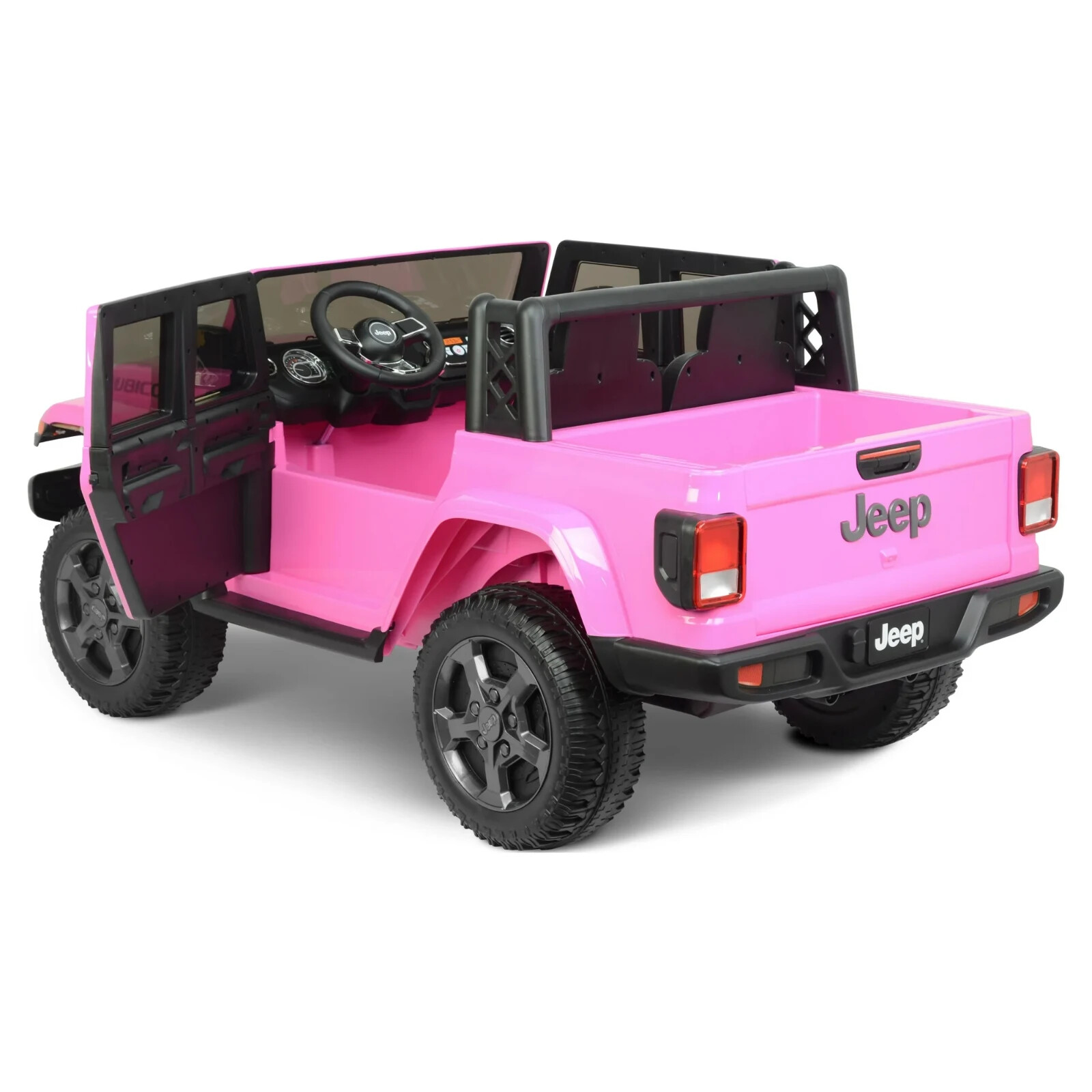 Jeep Gladiator Rubicon Battery-Powered Vehicle w/ Sound Effects, Ages 3+, Pink