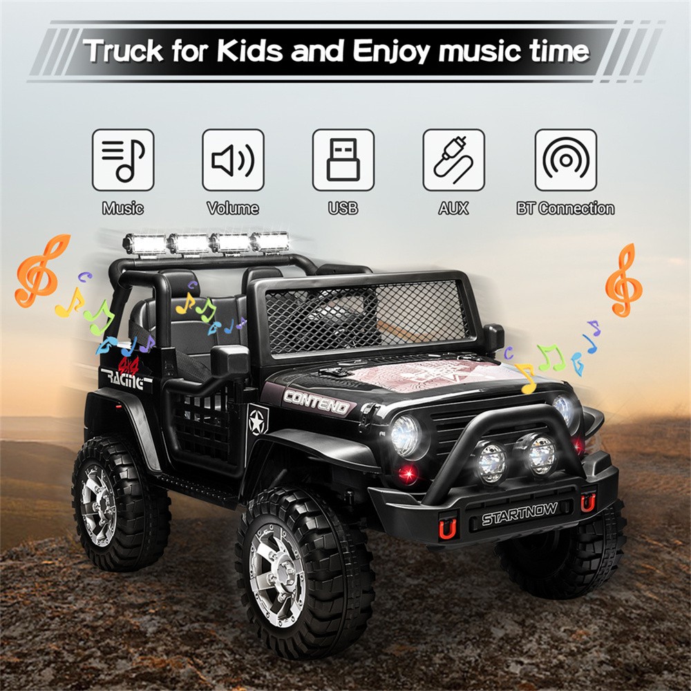 12V Kids Ride On Car Electric Vehicle Toy Truck Jeep 2-Seater w/Remote Control