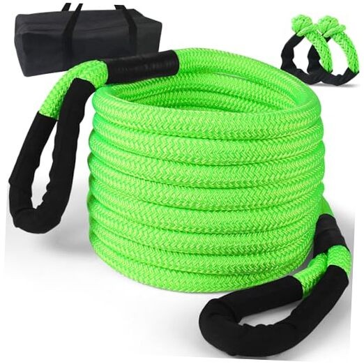 3/4″×20 ft Kinetic Recovery Rope Kit 3/4 inchx20ft with Soft Shackles Green