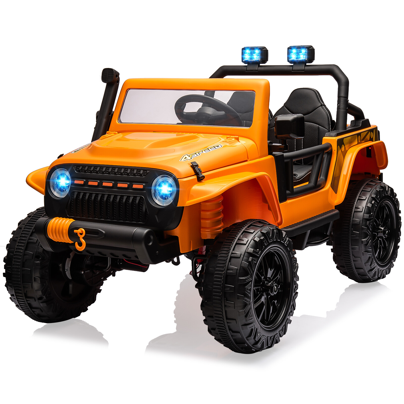 Electric Ride On Car, 2 Seater Battery Powered Truck With 4x35W Powerful Wheels