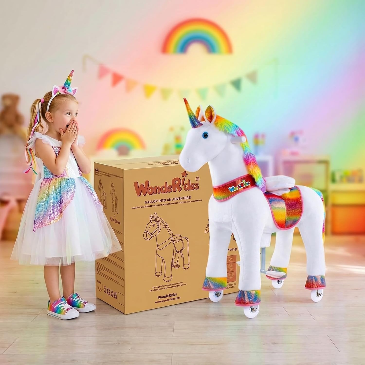 Eco-Friendly Ride-On Unicorn Toy for Indoor & Outdoor Play