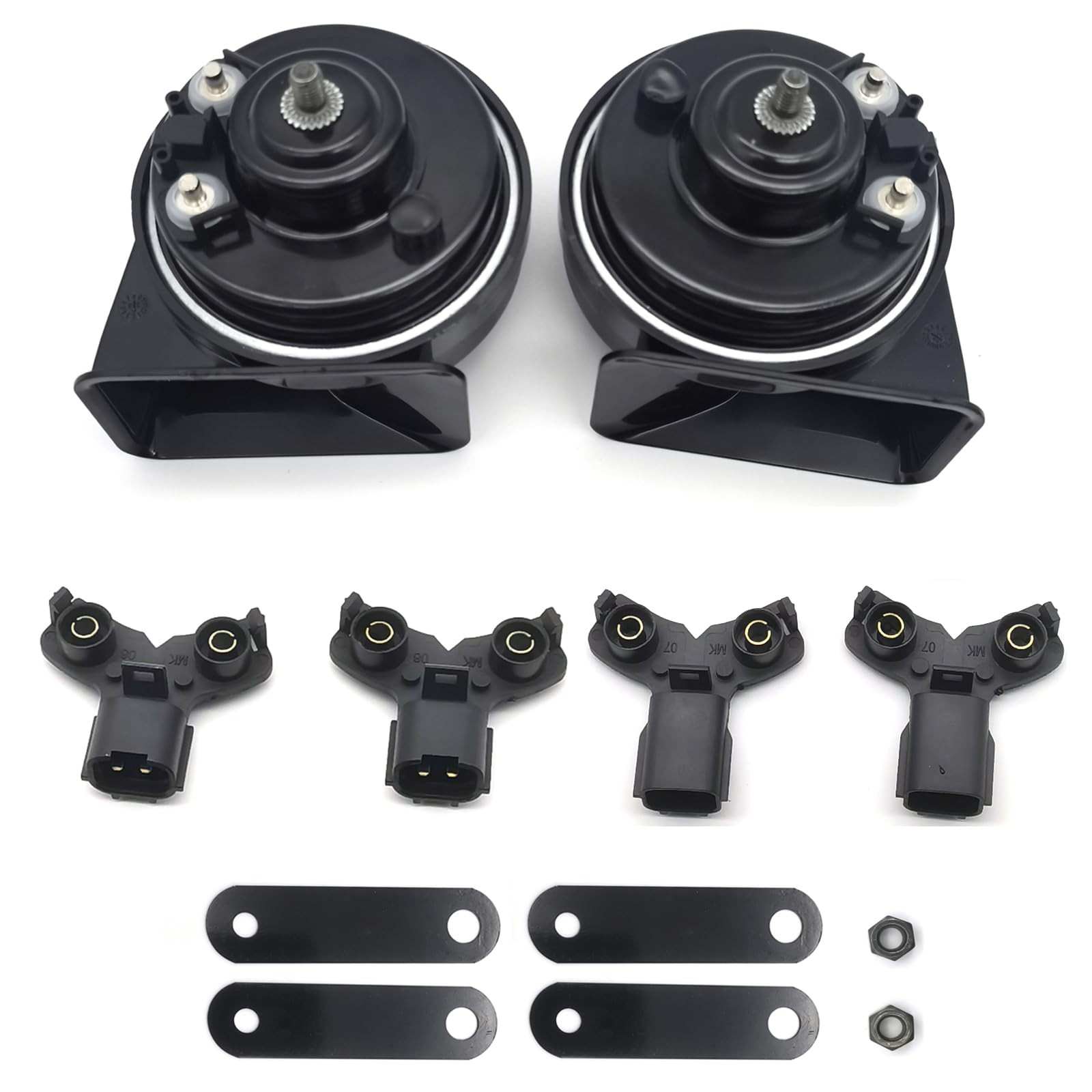 Car Horn Compatible with Hyundai, 12V Waterproof Snail Horn Loud 128db High/L…