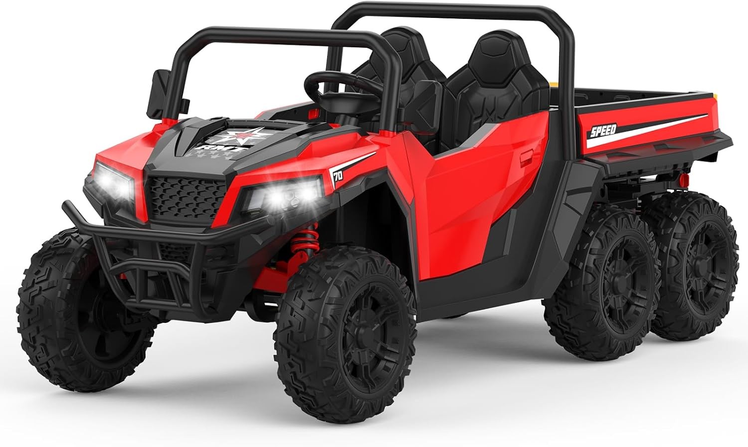 24V 4WD Electric Ride On Dump Truck with Remote Control | 2-Seater Kids