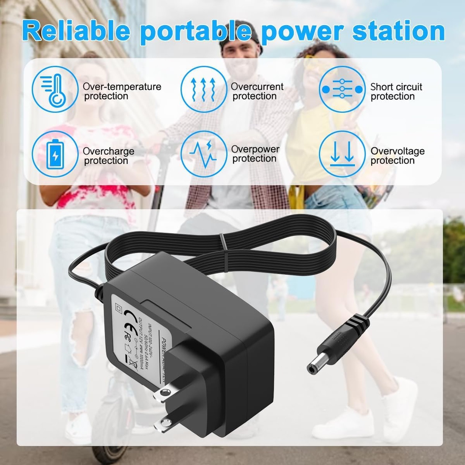 12V Battery Charger for Ride on Toys, Razor PowerCore E90 E95 Electric Scoote…