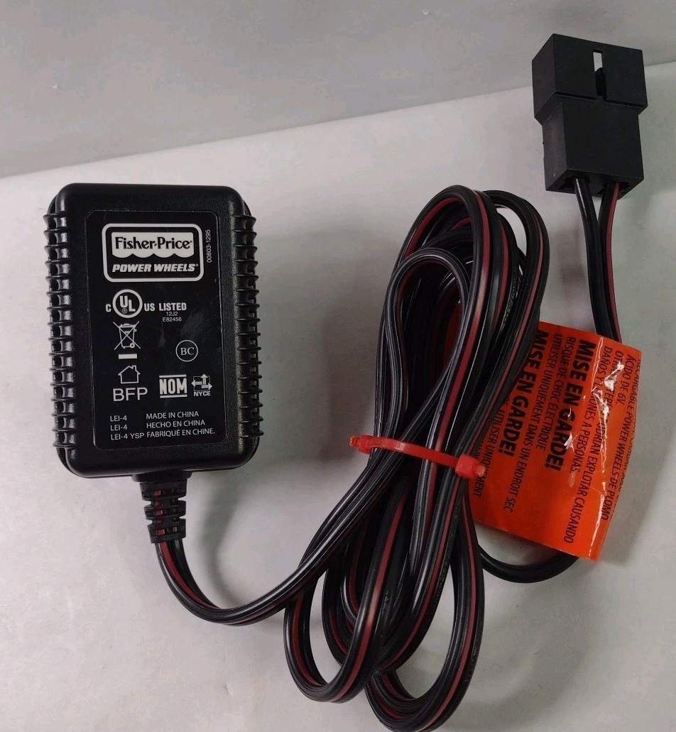 Fisher Price Power Wheels 00801-1781 6V Battery Charger Original Authentic OEM